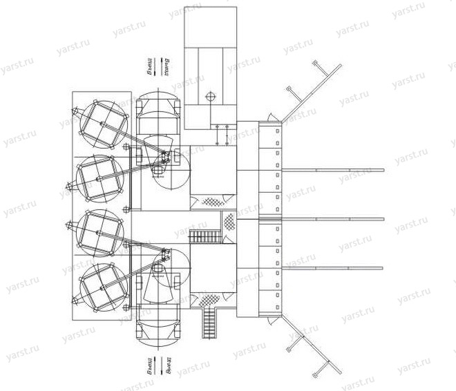 Схема бетонного завода УБРС-10 (спаренный)